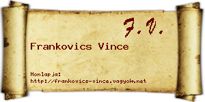 Frankovics Vince névjegykártya